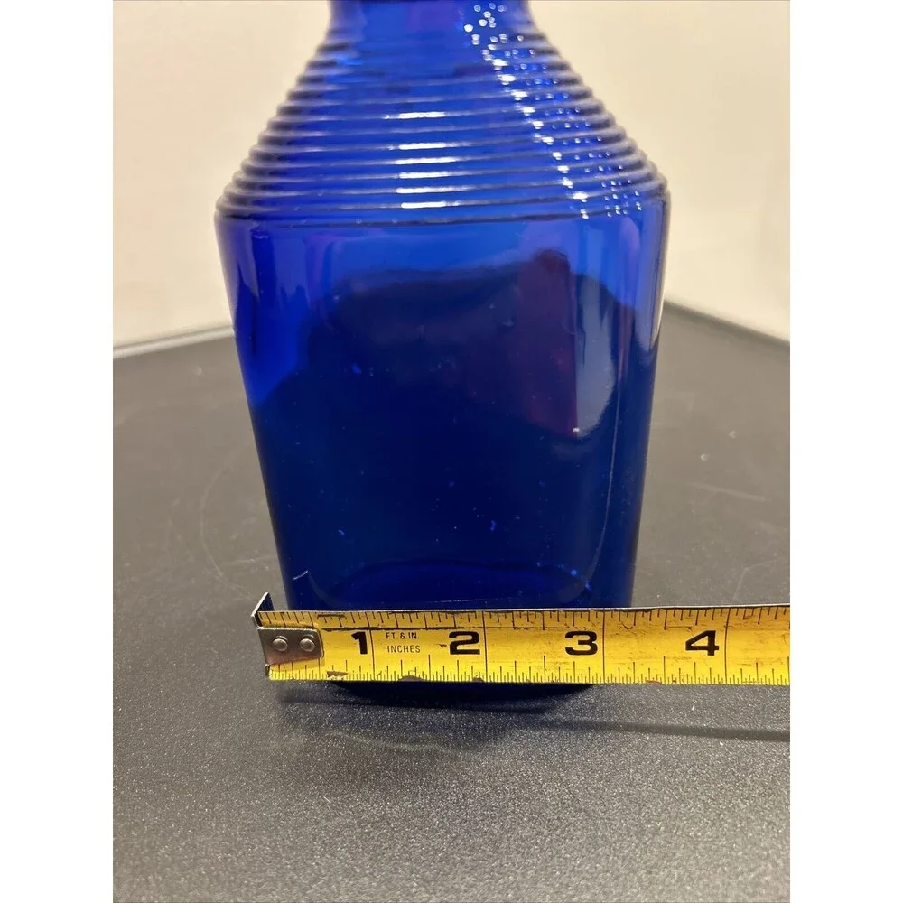 Brockway Milk Magnesia Cobalt Blue Bottle 1930-1940 Vintage